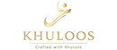 Gold 'Khuloos' logo on a white background