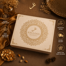 Khuloos Premium Dry Fruit Gift Box (Cream) - Khuloos