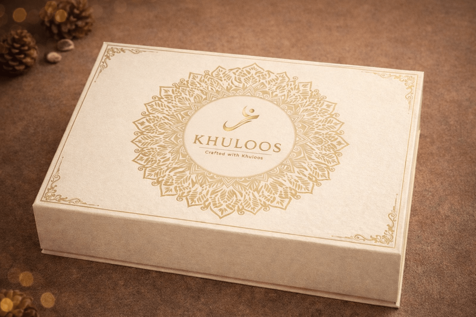 Khuloos Premium Dry Fruit Gift Box (Cream) - Khuloos